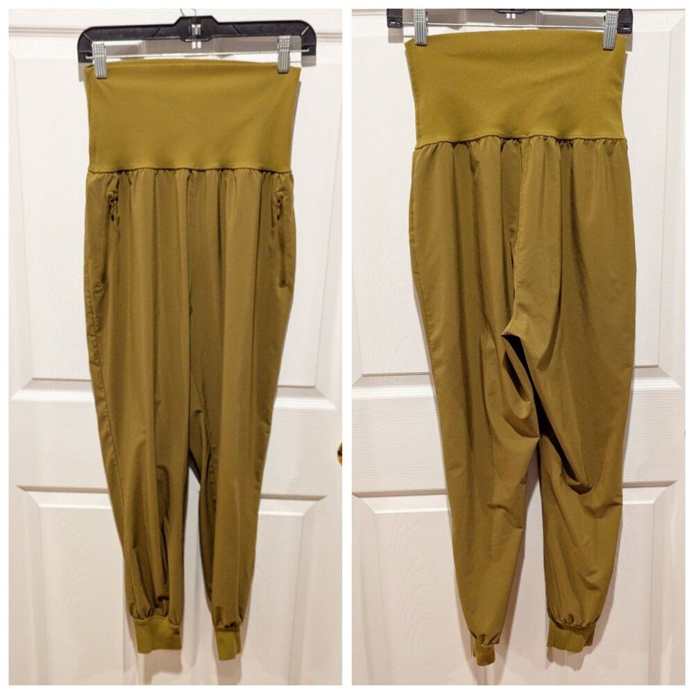 Offline by Aerie Size Small Mustard‎ High Waist Athletic Jogger Pants Athleisure